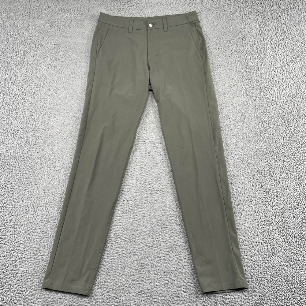 Lululemon Pants Mens 32 Green Commission Slim Fit Warpstreme Chino Trousers